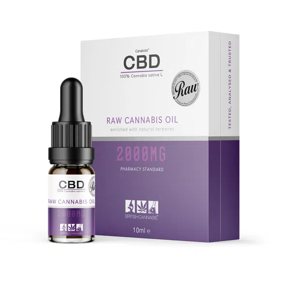 RITISH CANNABIS™ - Canabidol® 2000mg RAW CBD Cannabis Oil 