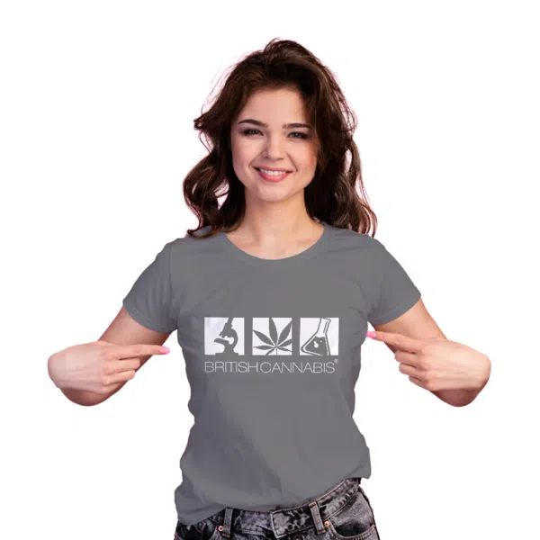 british cannabis merchandise t-shirt women