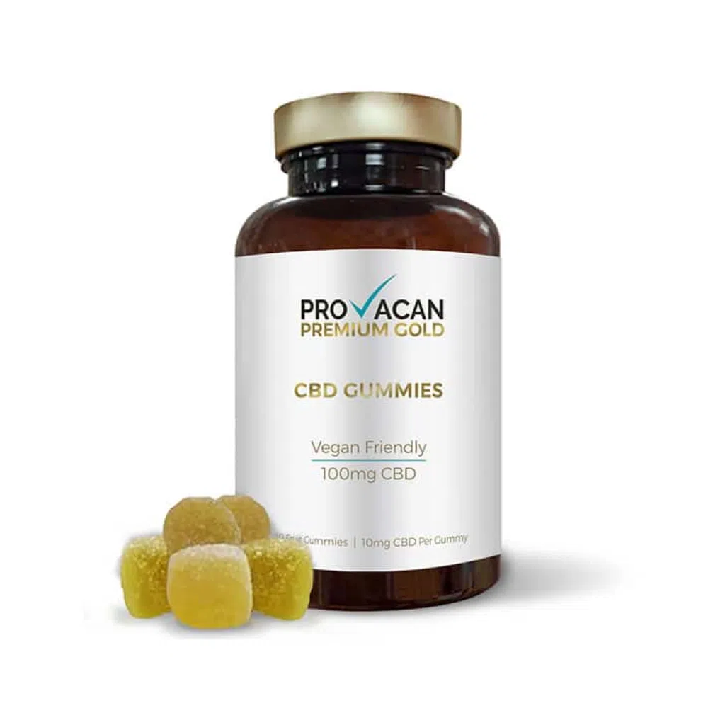 Provacan GOLD CBD Fruit Gummies 100mg /10mg 10 Pack-new