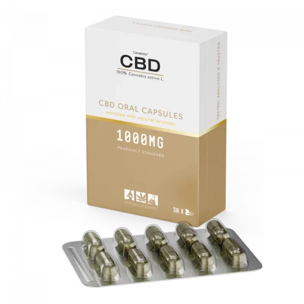100% Cannabis Capsules (30 x 33mg Capsules) – 1000mg