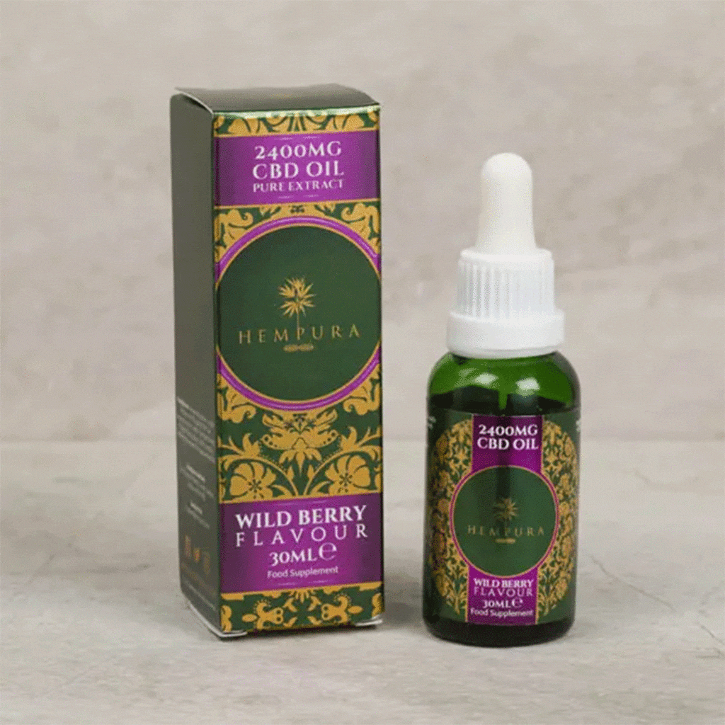 Hempura Pure 2400mg CBD Oil with Wild Berry Flavour & Terpenes (30ml) pack