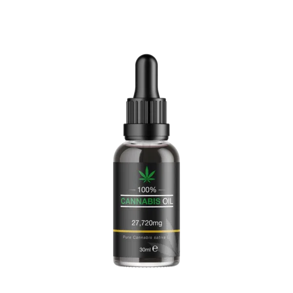 Pure 100% Cannabis Oil RAW (10ml Oral Dropper) – 9,240mg