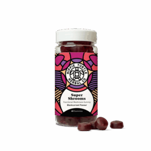 Super Shrooms Gummies | Blackcurrant Flavoured Functional Mushroom Blend with Ginseng