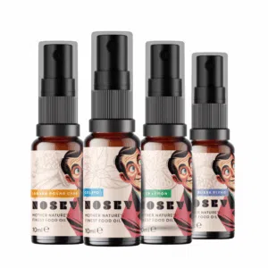 Nosey Herbal Flavour Food Oils - Multipack (4 x 10ml) Mixed Flavours, 100% MCT Coconut Oil, Health & Wellness