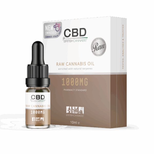 RAW 100% Cannabis Oil (10ml CBD Oral Dropper) - 1000mg