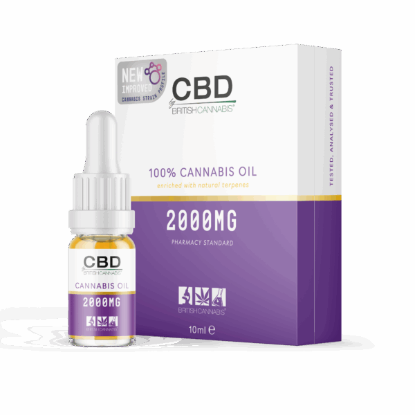 Refined 100% Cannabis Oil (10ml CBD Oral Dropper) - 2000mg
